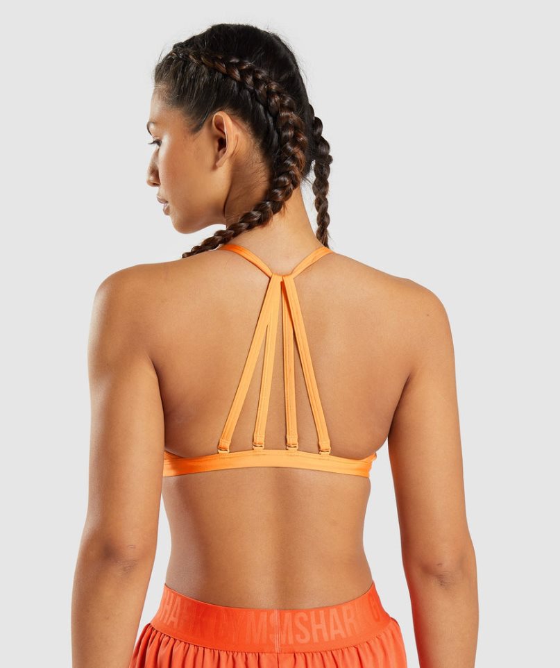 Women's Gymshark Minimal Sports Bra Orange | CA 705N18